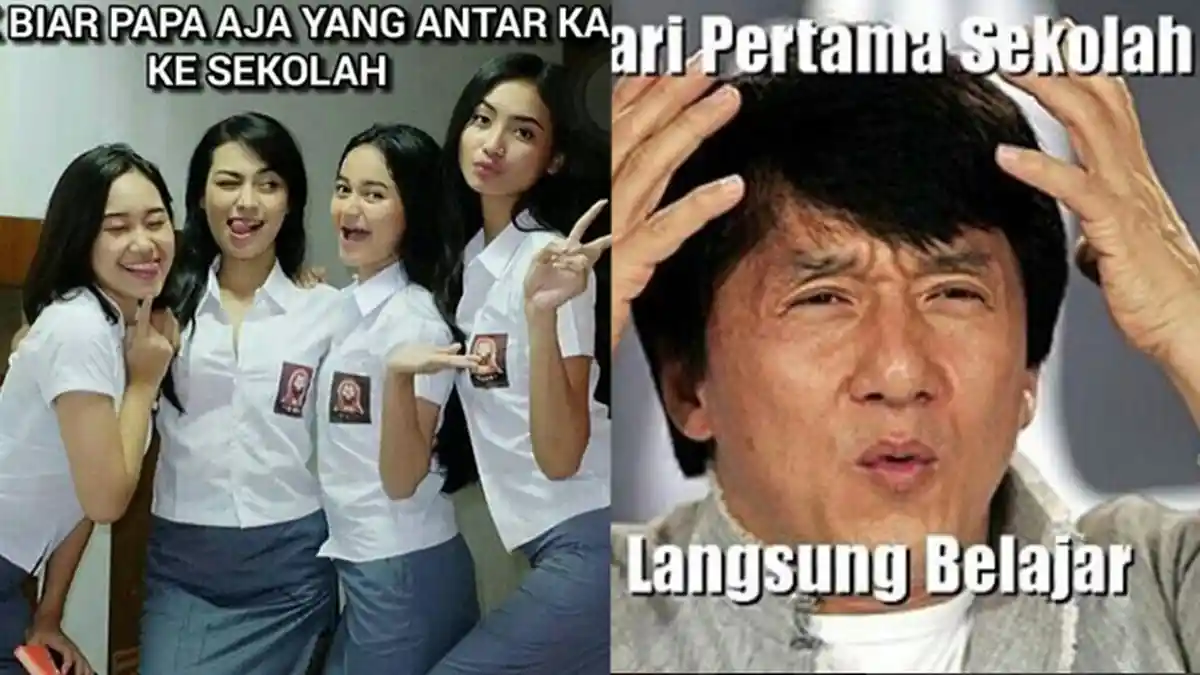 5 Meme Lucu Hari Pertama Sekolah, Ayah Antar Anak Sampai Kakak Kelas Incar Adik Gemes