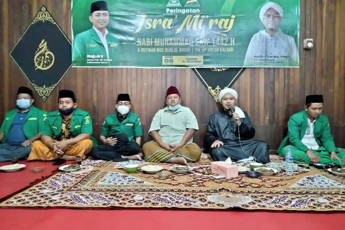 Majelis Dzikir dan Sholawat Rijalul Ansor PW Ansor Kalbar Gelar Peringatan Isra Mi'raj