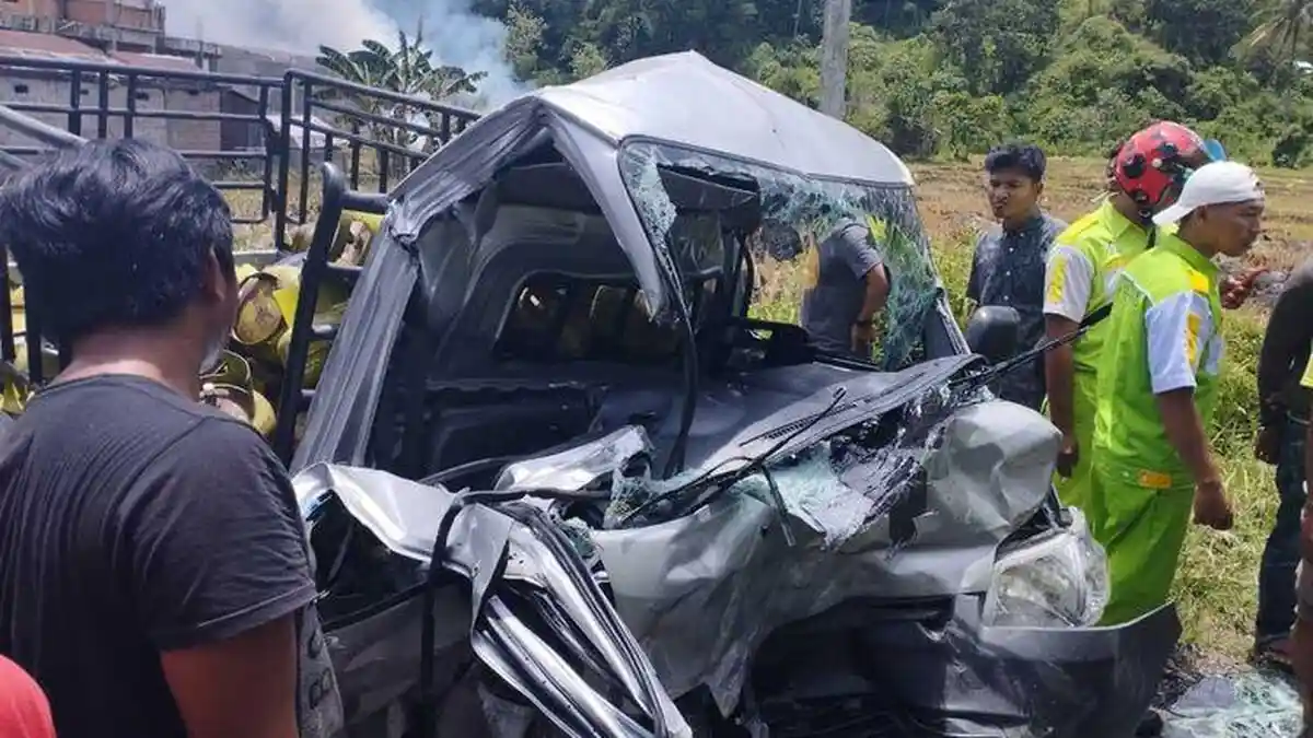 Kecelakaan Maut di Jalan Lintas Sumatera, 2 Sopir Tewas, 3 Mobil Alami Kecelakaan Beruntun