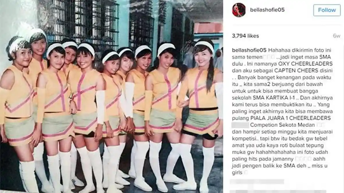Postingan Foto Bella Shofie Saat Jadi Cheerleaders Picu Protes Netizen
