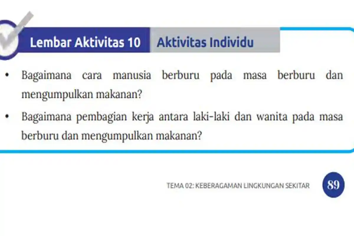 Soal dan Kunci Jawaban IPS Kelas 7 SMP Kurikulum Merdeka, Latihan Lembar Aktivitas 10 Halaman 89