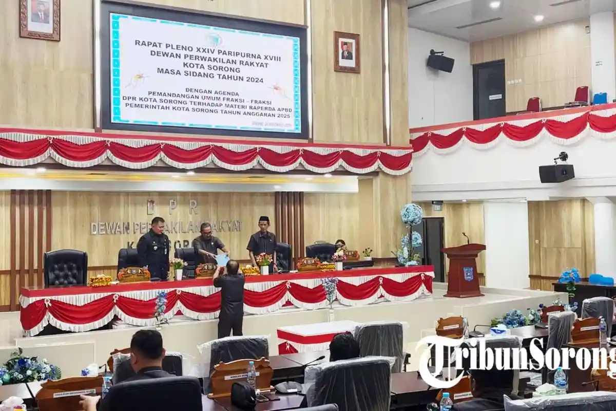 Ini Pandangan Fraksi DPRD Terhadap Materi Raperda APBD Kota Sorong Tahun 2025