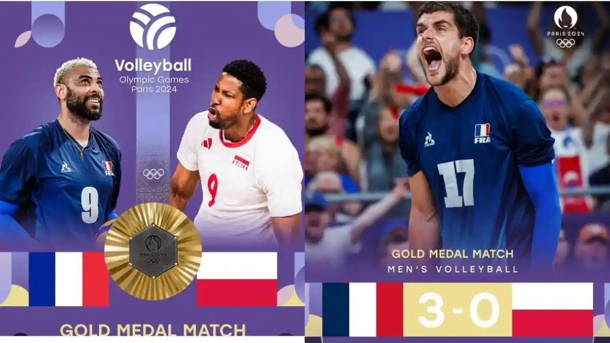 Prancis Bantai Polandia 3-0 di Final Voli Olimpiade 2024, Earvin Ngapeth cs Pertahankan Medali Emas!