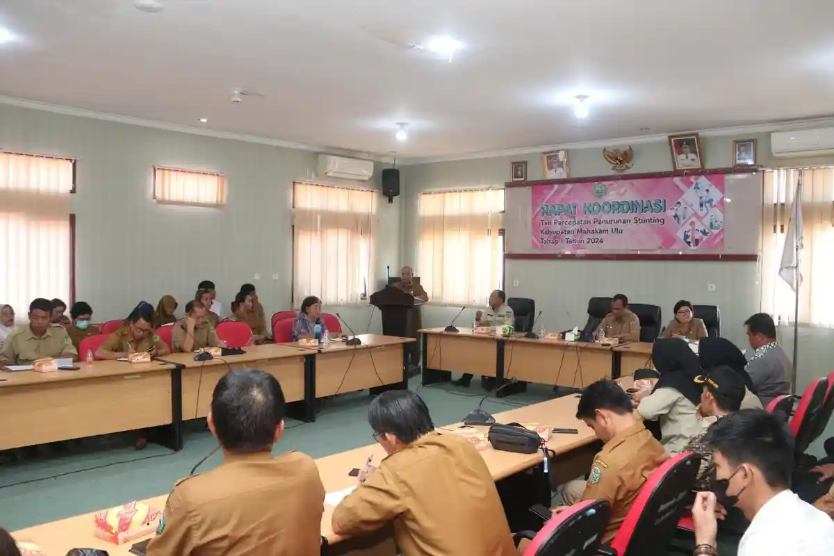 Pemkab Mahulu Rakor Menuju Penurunan Stunting, Yohanes Avun Sebut Kasusnya Bukan Masalah Kesehatan