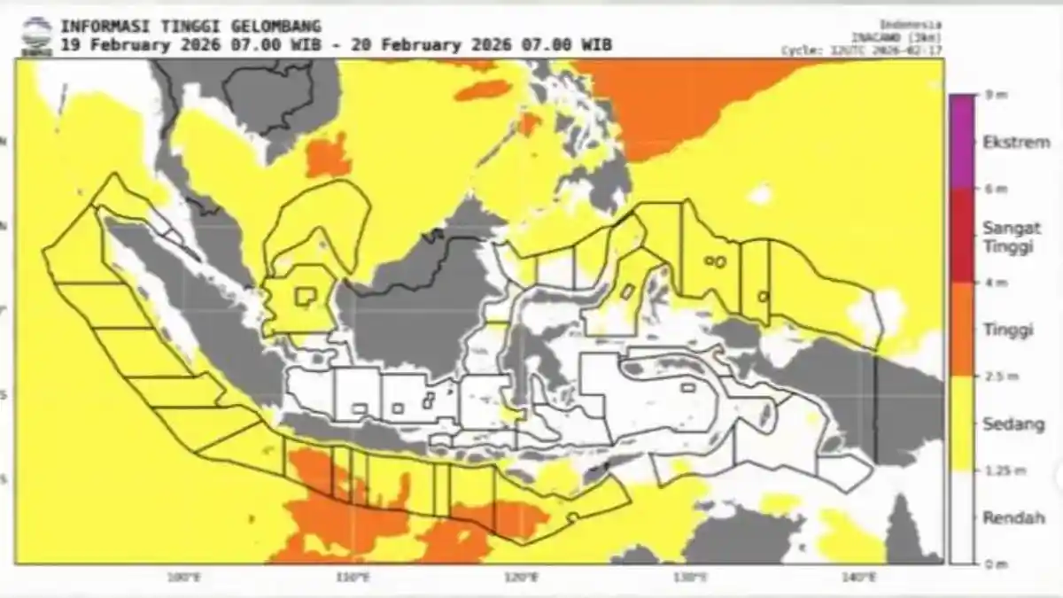 Waspada Gelombang Tinggi Laut Selatan Jawa, Cek Peringatan Dini BMKG untuk Perairan Indonesia