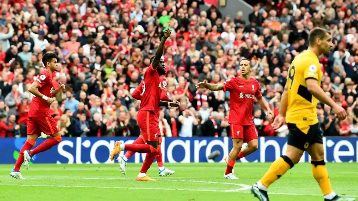 Liverpool Vs Wolves Imbang 1-1 di Babak Pertama, The Reds Jaga Asa Juara