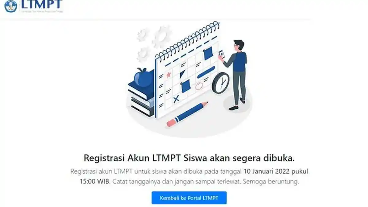 Cara Registrasi Akun LTMPT 2022 di Portal.ltmpt.ac.id 2022