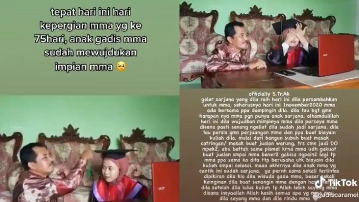 Kisah di Balik Video Viral Mahasiswi Wisuda di Hari Peringatan Meninggalnya Sang Ibunda