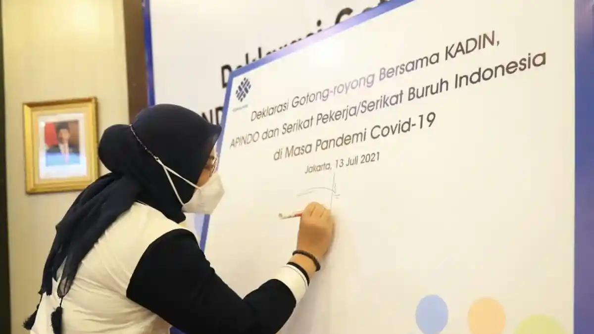 Kemnaker, Apindo Hingga Pekerja Deklarasi Gotong Royong: Komitmen Bangkit Dari Dampak Pandemi