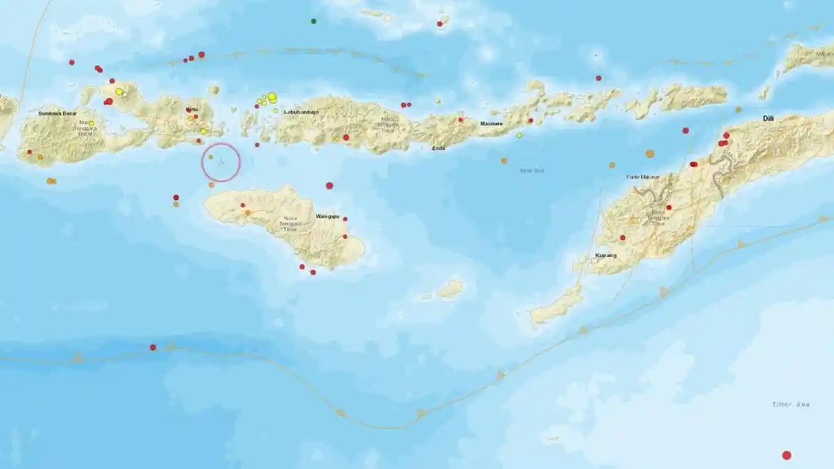 Gempa Magnitudo 2,9 Guncang Barat Laut Tambolaka, BMKG: Tidak Berpotensi Tsunami