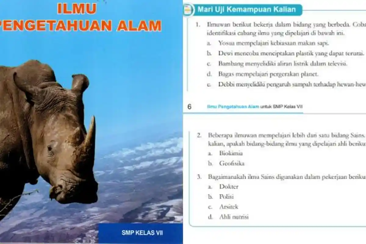 Kunci Jawaban IPA Kelas 7 Halaman 6 Kurikulum Merdeka: Hakikat Ilmu Sains dan Metode Ilmiah