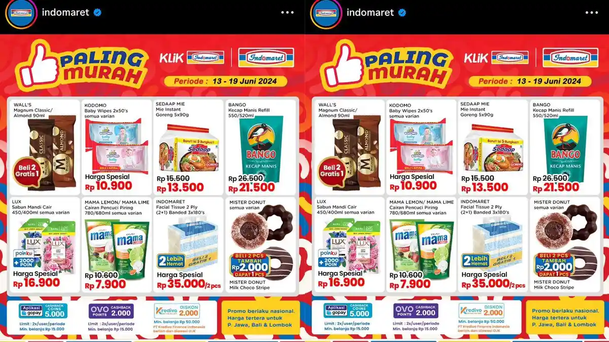 Promo Indomaret Paling Murah 13 - 19 Juni 2024, Raih Mie Goreng Rp 13. ...