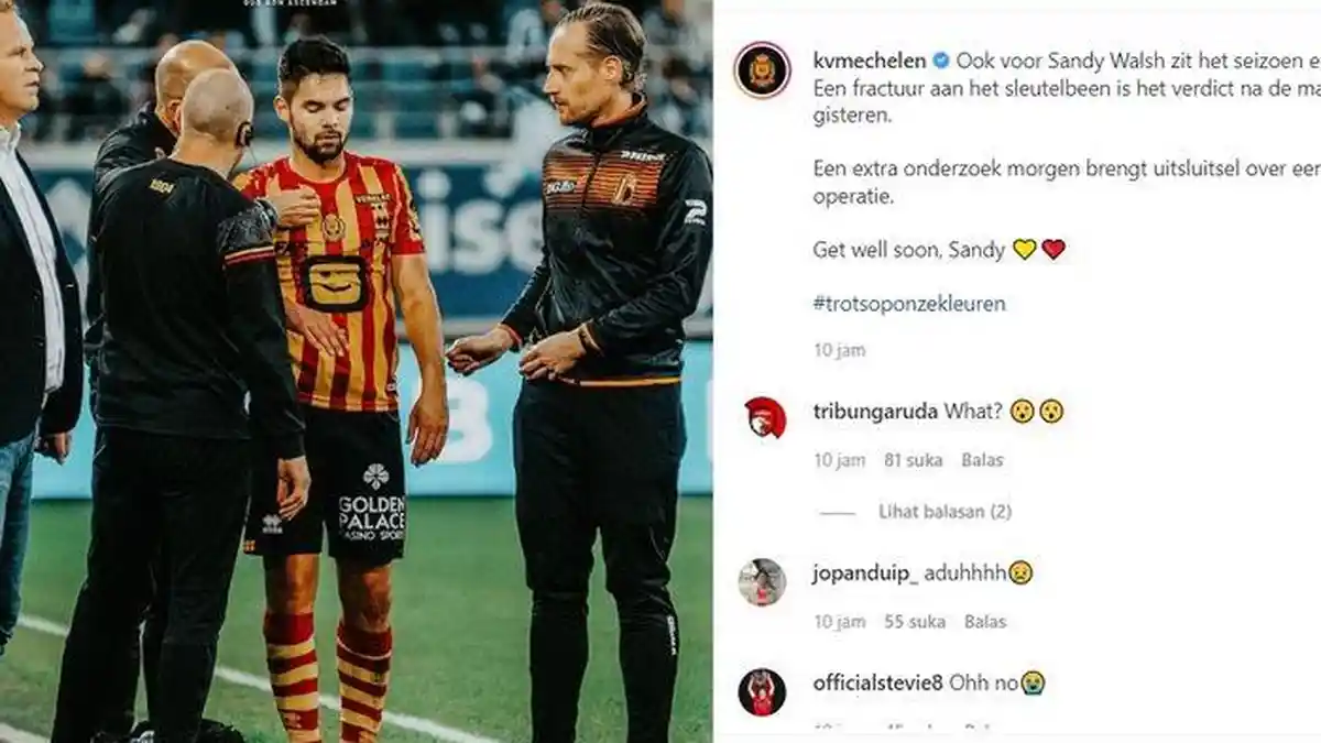 Kronologi Calon Pemain Naturalisasi Timnas Indonesia Sandy Walsh Patah Tulang Selangka