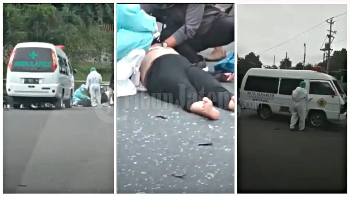Kecelakaan di Semarang Motor Beat Vs Ambulans, Emak-emak Pemotor Nekat Melintas Meski Ada Sirine