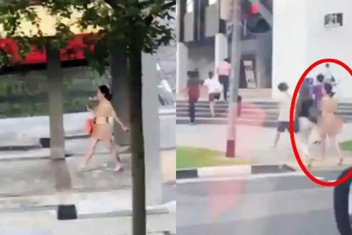 Cuma Tenteng Tas, Wanita Asyik Melenggang Tanpa Busana di Tempat Umum, Ditangkap Polisi dan Ditahan