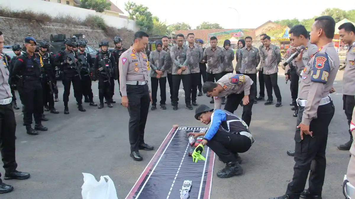 Operasi Mantap Brata Candi, Ditlantas Polda Jateng Latihan Pengawalan Insidentil