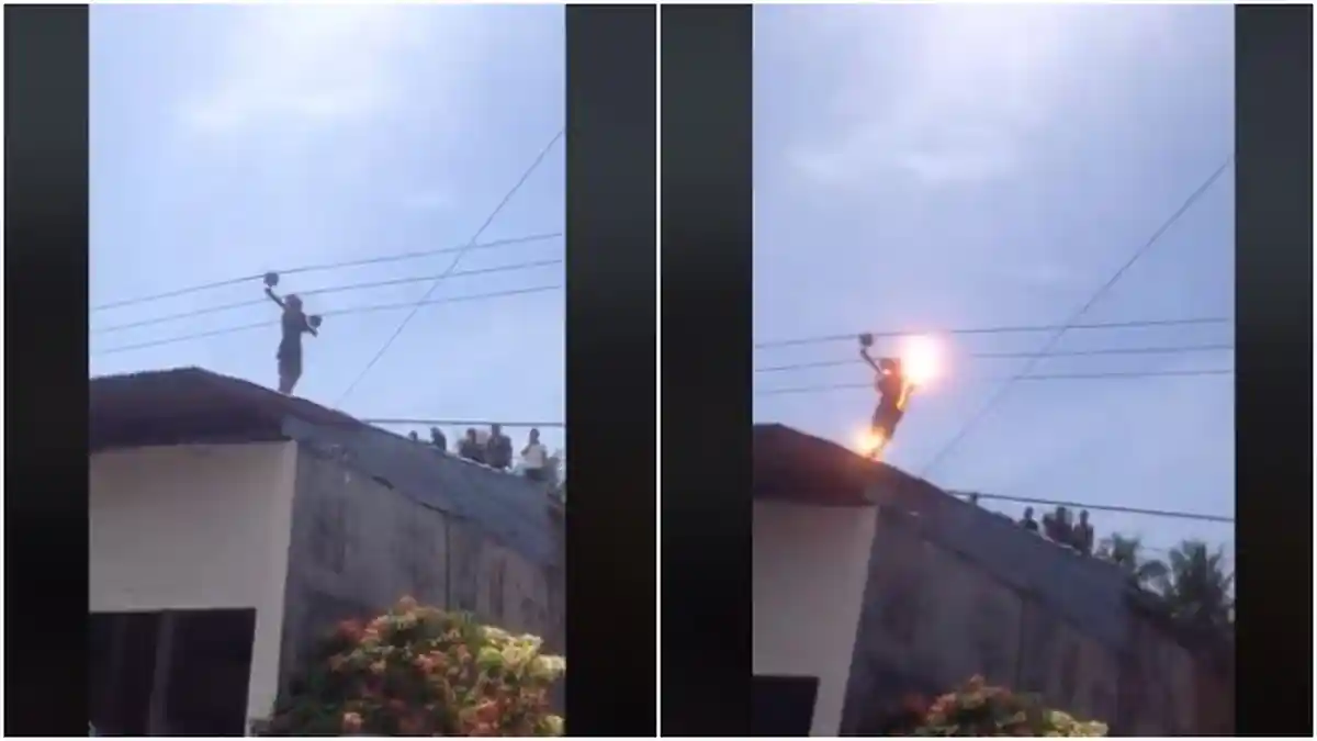 Viral di FB Diduga Putus Cinta, Seorang Bocah Lelaki Nekat Tempelkan Dirinya ke Sambungan Listrik