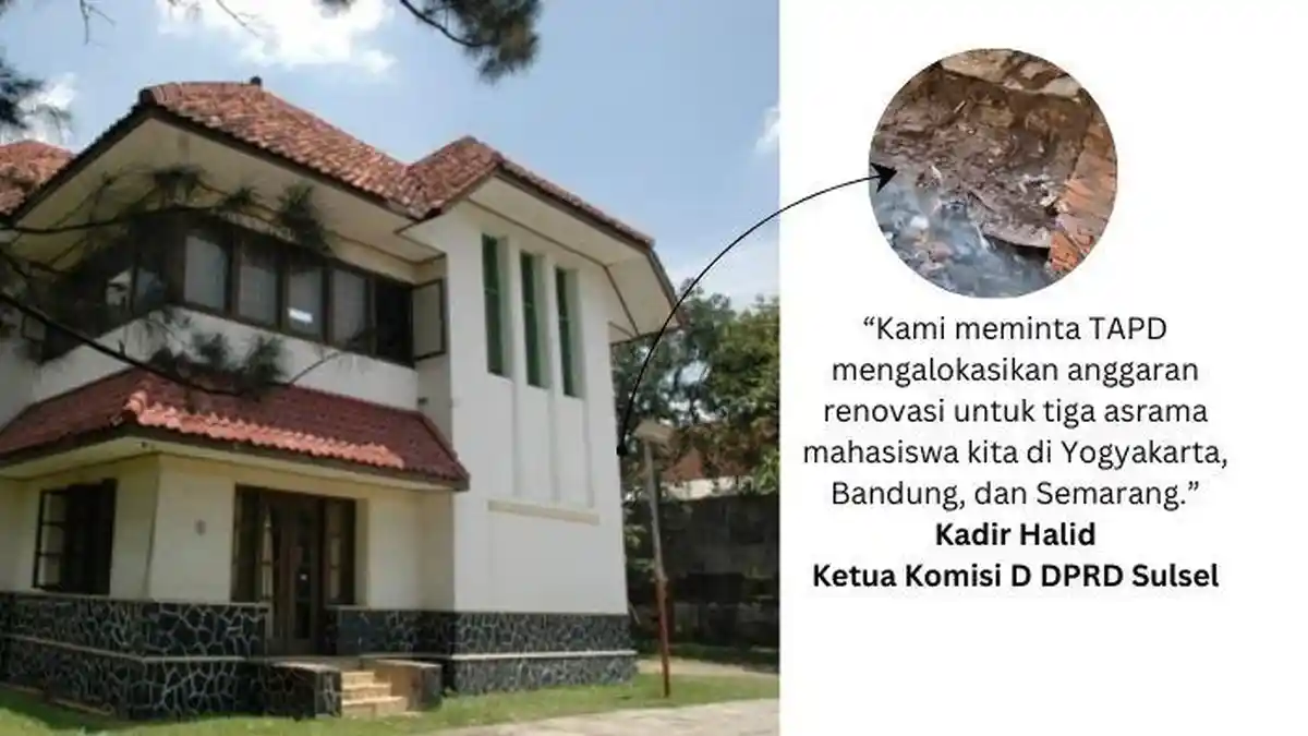 Asrama Lontara Rusak, DPRD Sulsel Usul Perbaikan Rp200 Juta