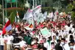 Pendukung Gerindra dan PKB Padati Gedung KPU