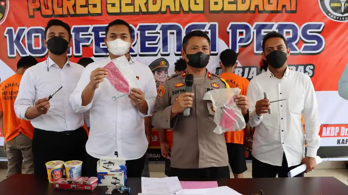 Terekam CCTV, Polres Serdang Bedagai Ungkap 6 Pelaku Komplotan Pencuri