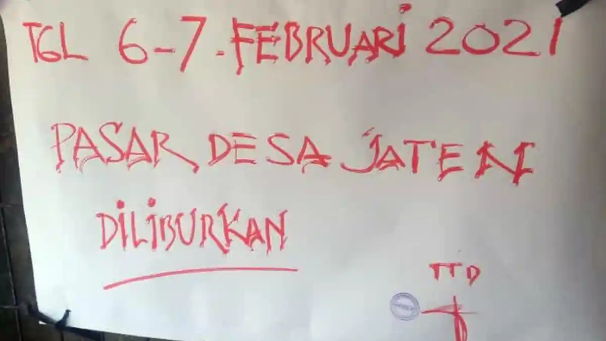 Pasar Jaten Karanganyar Dipastikan Tutup Dua Hari, Bukan Sekadar Ada Gerakan 'Jateng di Rumah Saja'