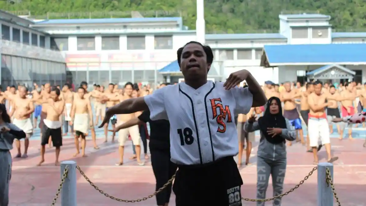 Jaga Kebugaran, Lapas Kelas IIB Padangsidimpuan Kanwil Kemenkumham Sumut Rutin Senam Pagi