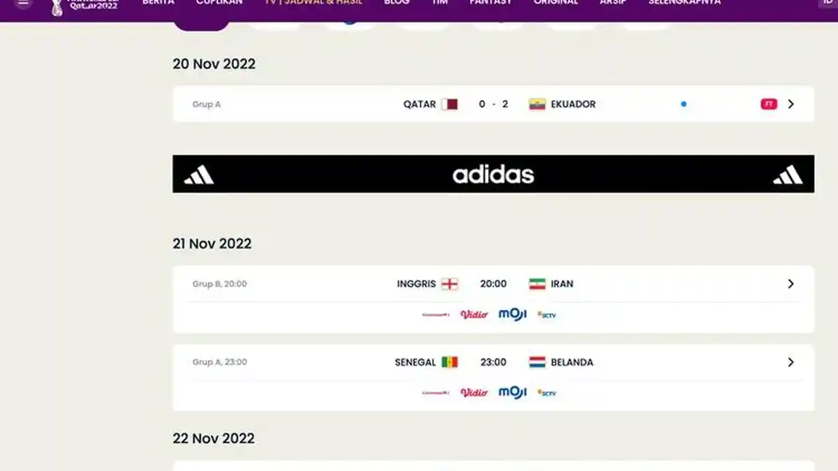 4 Cara Cek Jadwal dan Hasil Pertandingan Piala Dunia 2022 Qatar