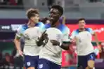 Aksi Bukayo Saka Usai Mencetak Gol