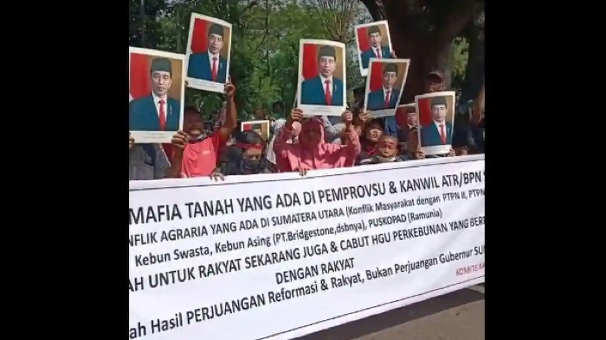 SAMBANGI DPRD Sumut, Massa Komite Rakyat Bersatu Minta Presiden Lakukan Hal Ini
