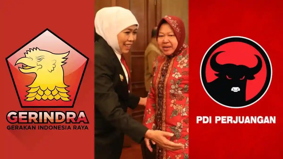 Paket Khofifah - Risma Diusung PDIP - Gerindra Pilgub Jatim 2024 ? Emil Dardak dan Demokrat Melawan!
