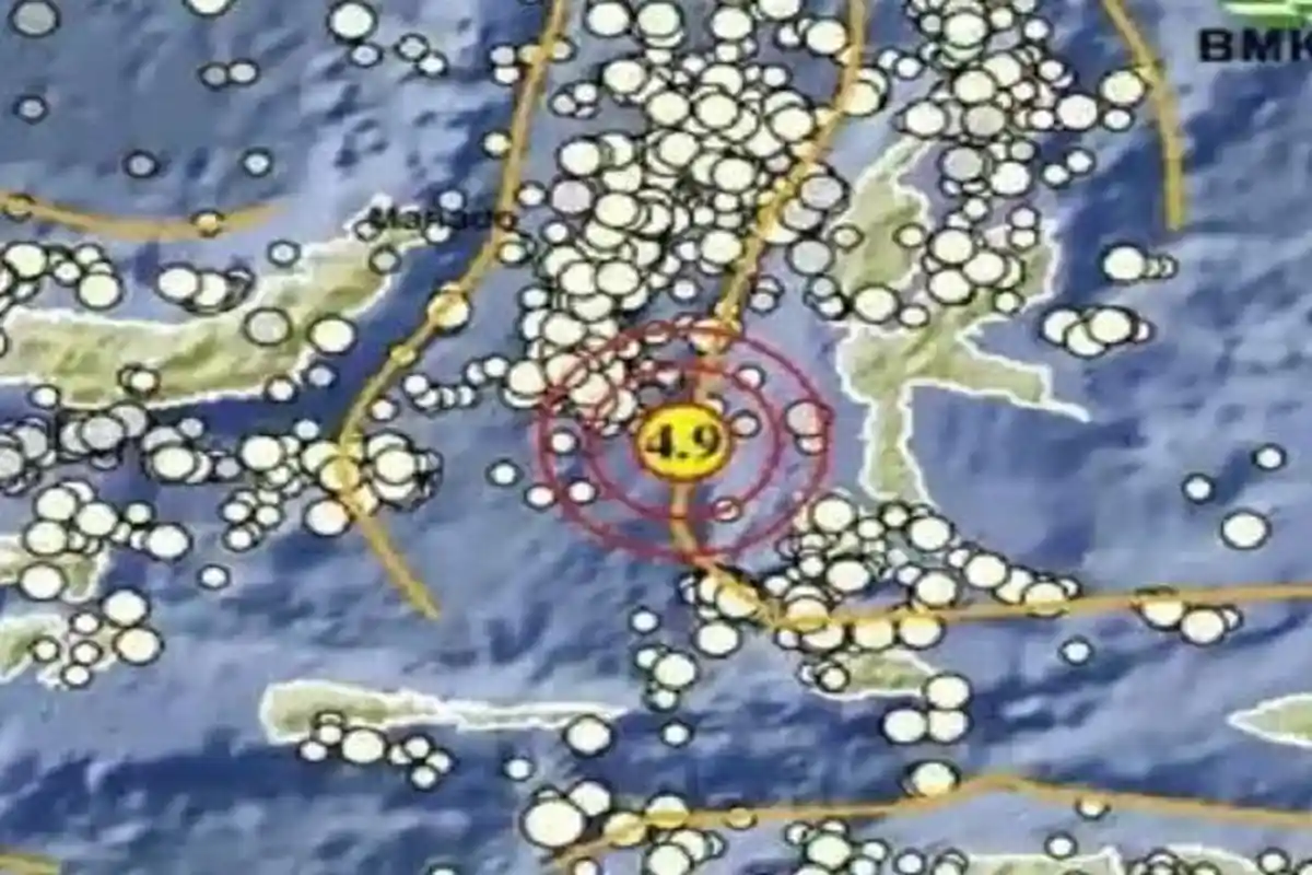 Gempa Hari Ini di Tidore Maluku Utara Bermagnitudo 4.9, Simak Data BMKG