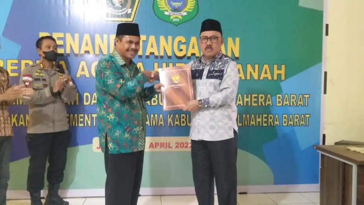 Pemda Halmahera Barat Hibahkan Dua Bidang Tanah untuk Pembangunan Kantor Kemenag