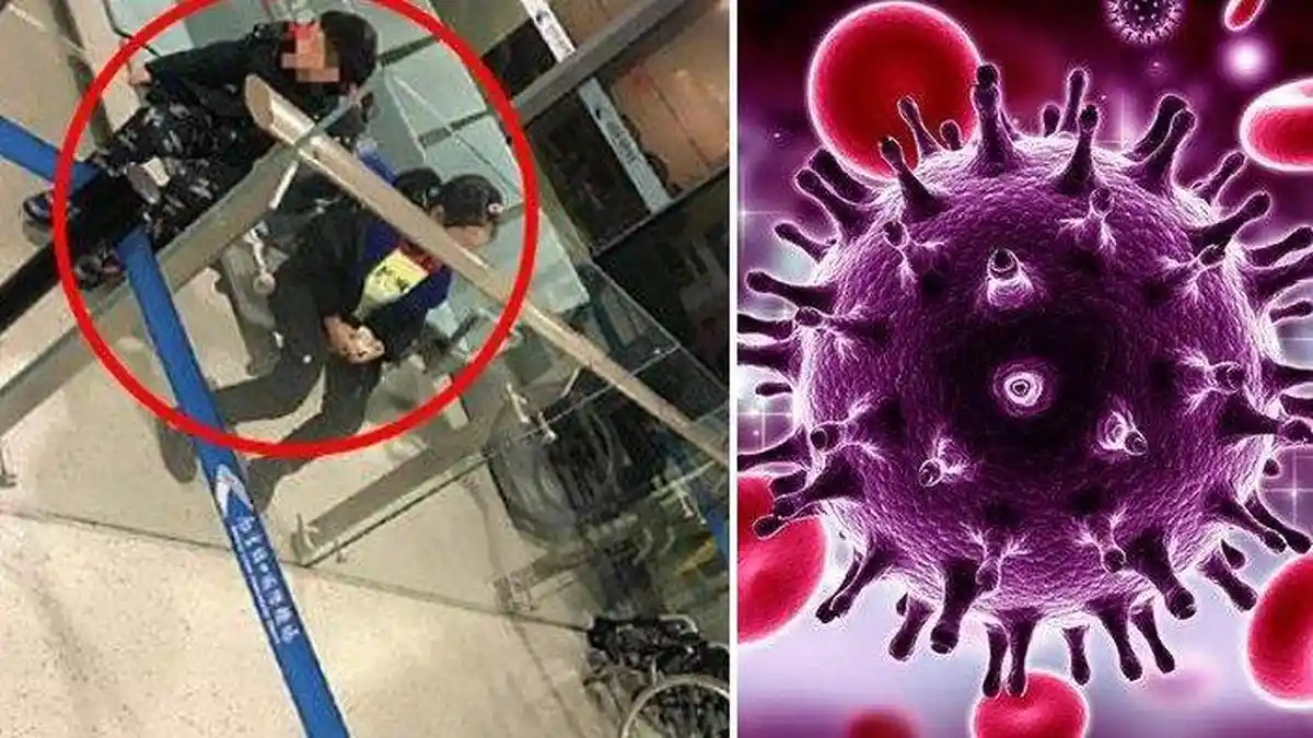 Beredar Foto 2 Bocah Ditinggal Orangtuanya di Bandara Diduga Terinfeksi Virus Corona, Suasana Ricuh