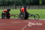 Berita Foto: Atlet wheelchair National Paralympic Comitte (NPC) Sumatera Utara Melakukan Persiapan