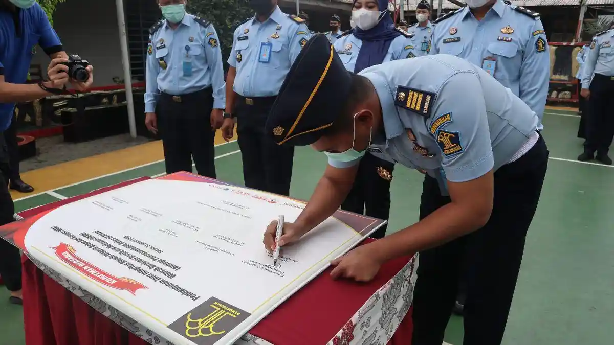Lapas Kelas II A Bekasi Berkomitmen Ciptaan Birokrasi Bersih dan Bebas Korupsi