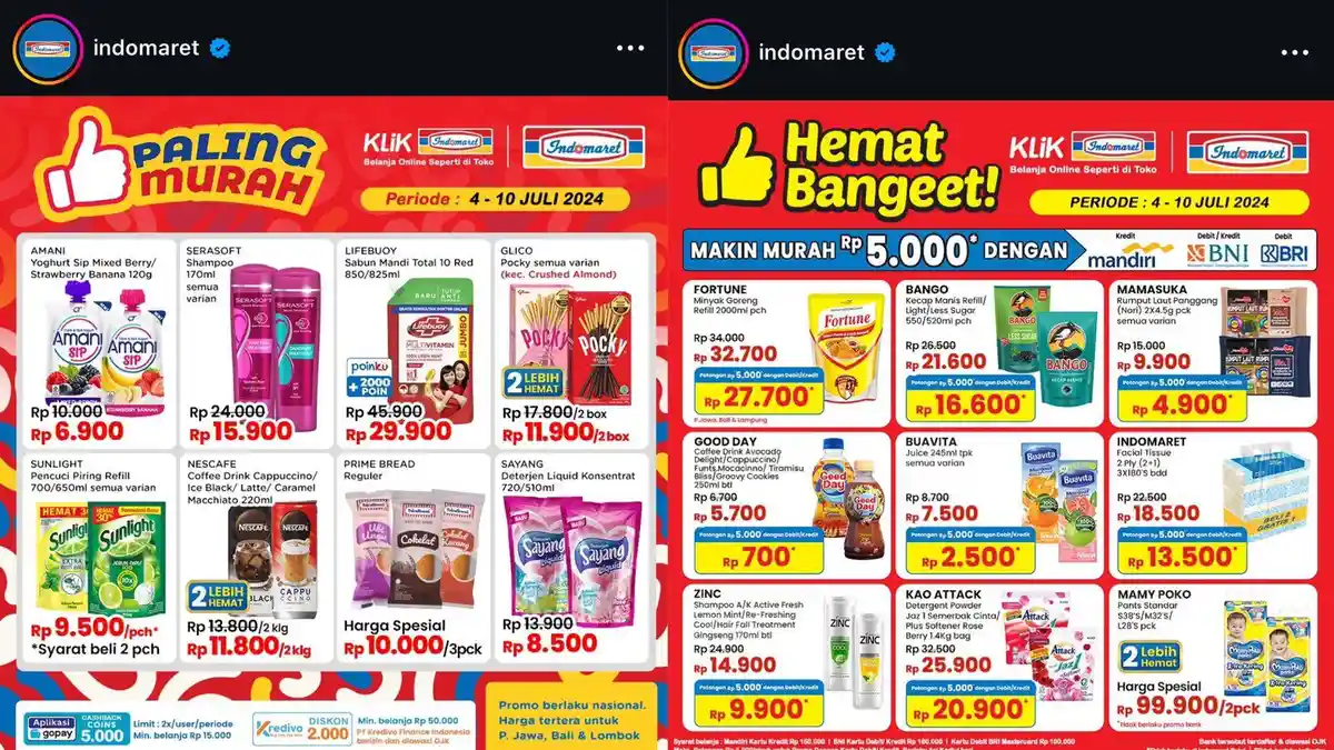 Promo Indomaret Berakhir Hari Ini, Dapatkan Harga Murah Pocky Rp 11.900 Per 2 Box - Bango Rp 21.600