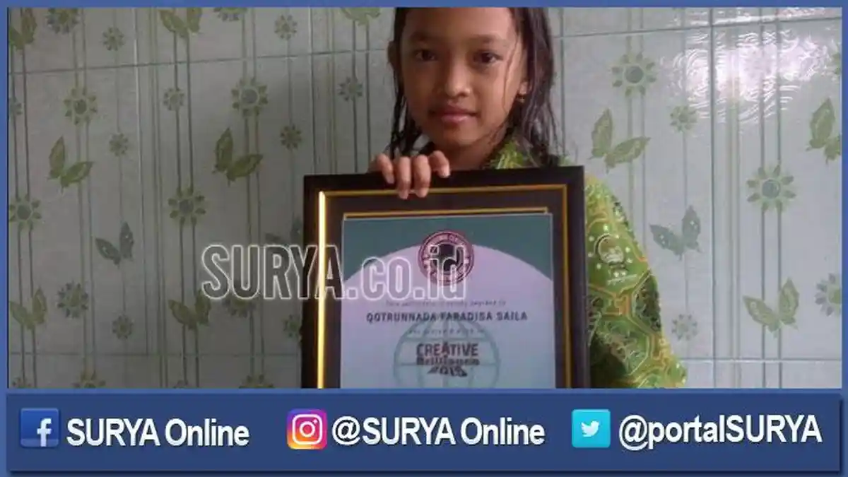 Siswi MI di Gresik Ini Raih Juara Internasional Lomba Melukis di India