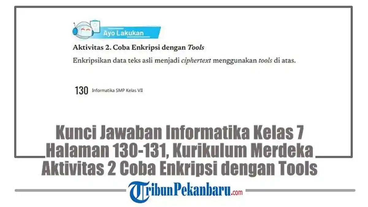 Kunci Jawaban Informatika Kelas 7 Halaman 130-131 Aktivitas 2 Coba Enkripsi dengan Tools