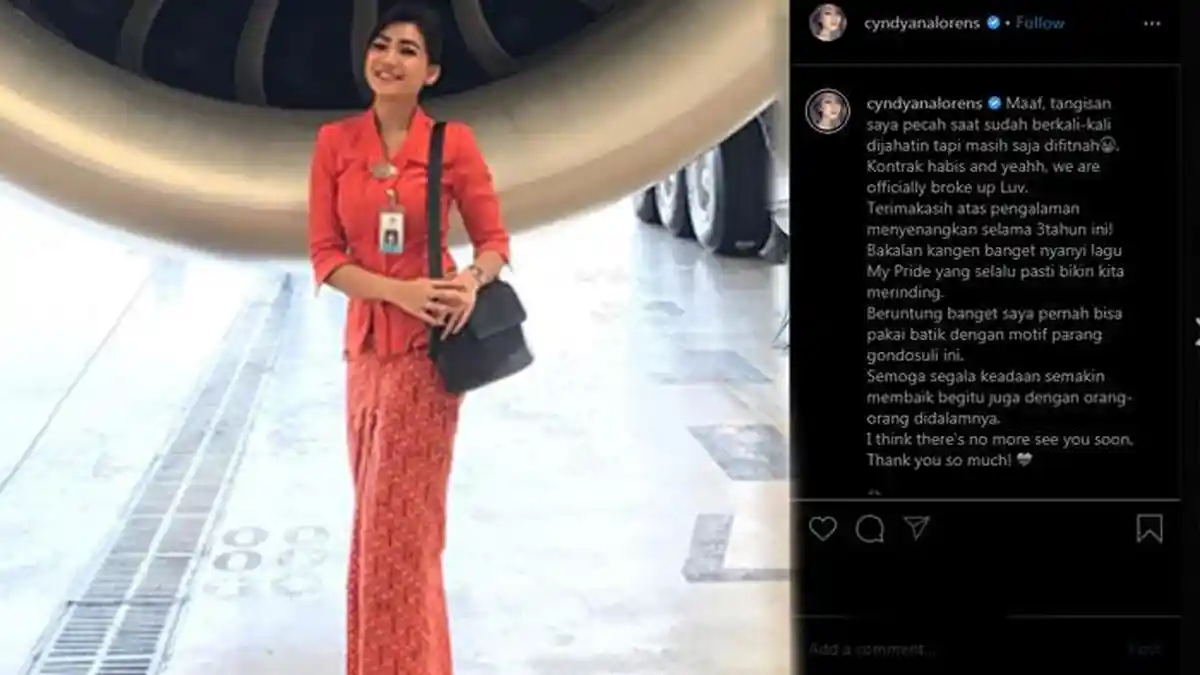 Curhat Pilu Cyndyana Lorens Pamit dari Garuda Indonesia: Tangis Saya Pecah, Tapi Masih Saja Difitnah
