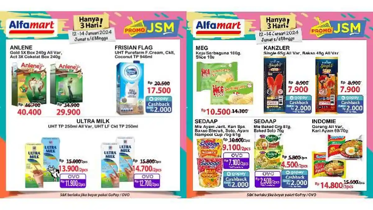 DISKON! Mie Sedaap Cup 2 pcs cuma Rp9.100 di Katalog Promo JSM Alfamart Hari Ini 14 Januari 2024