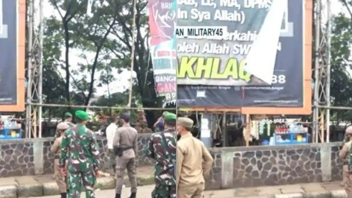 TNI Copot Baliho Revolusi Ahlak Habib Rizieq Berbuntut Panjang, FPI Tuntut Revolusi Mental Dicabut