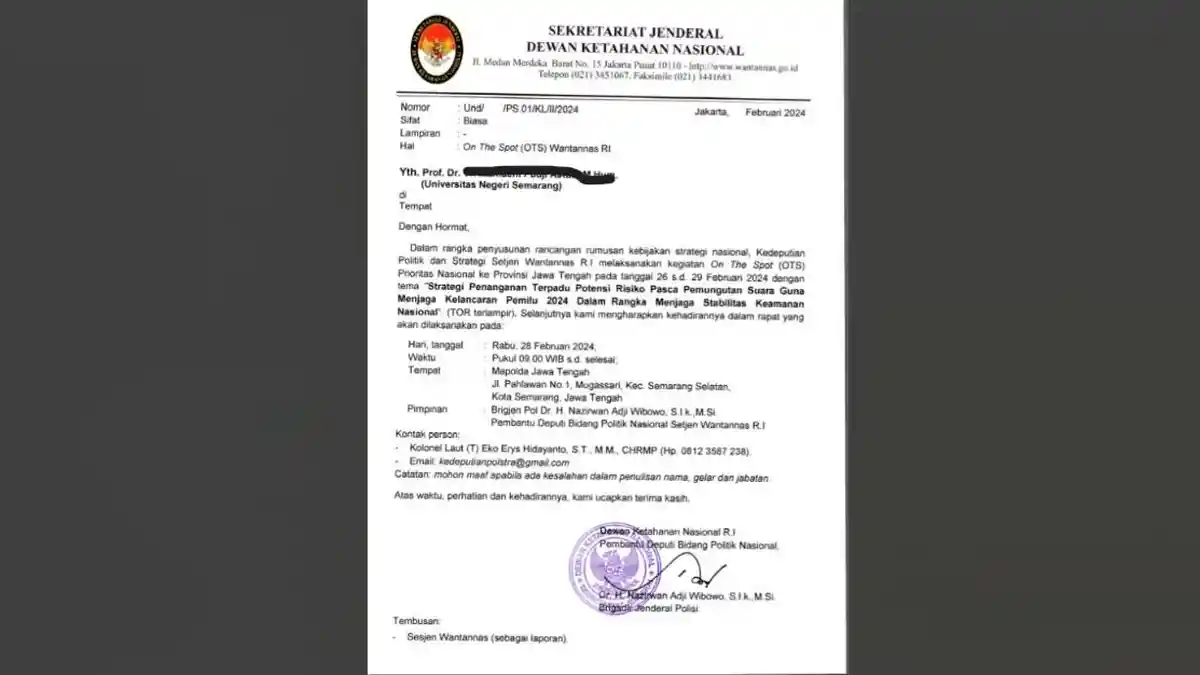 Profesor Unnes yang Gelar Aksi Seruan Moral Dapat 'Surat Cinta' dari Wantannas, Apa Isinya?