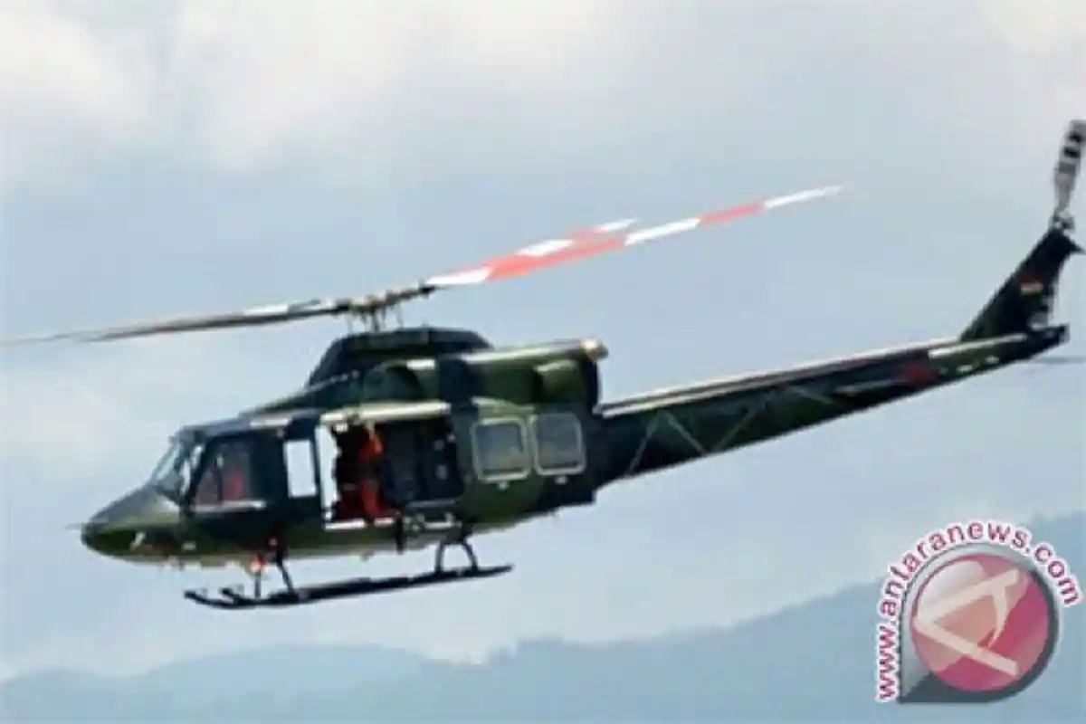 Helikopter TNI AD Jatuh dan Meledak dalam Hutan Belantara