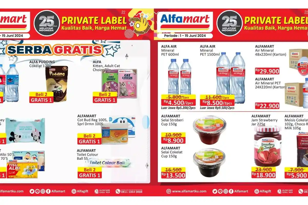 DISKON SPESIAL! Promo Alfamart 5-15 Juni 2024, Potabee Rp 17.900, Clear Shampoo Rp 38.900