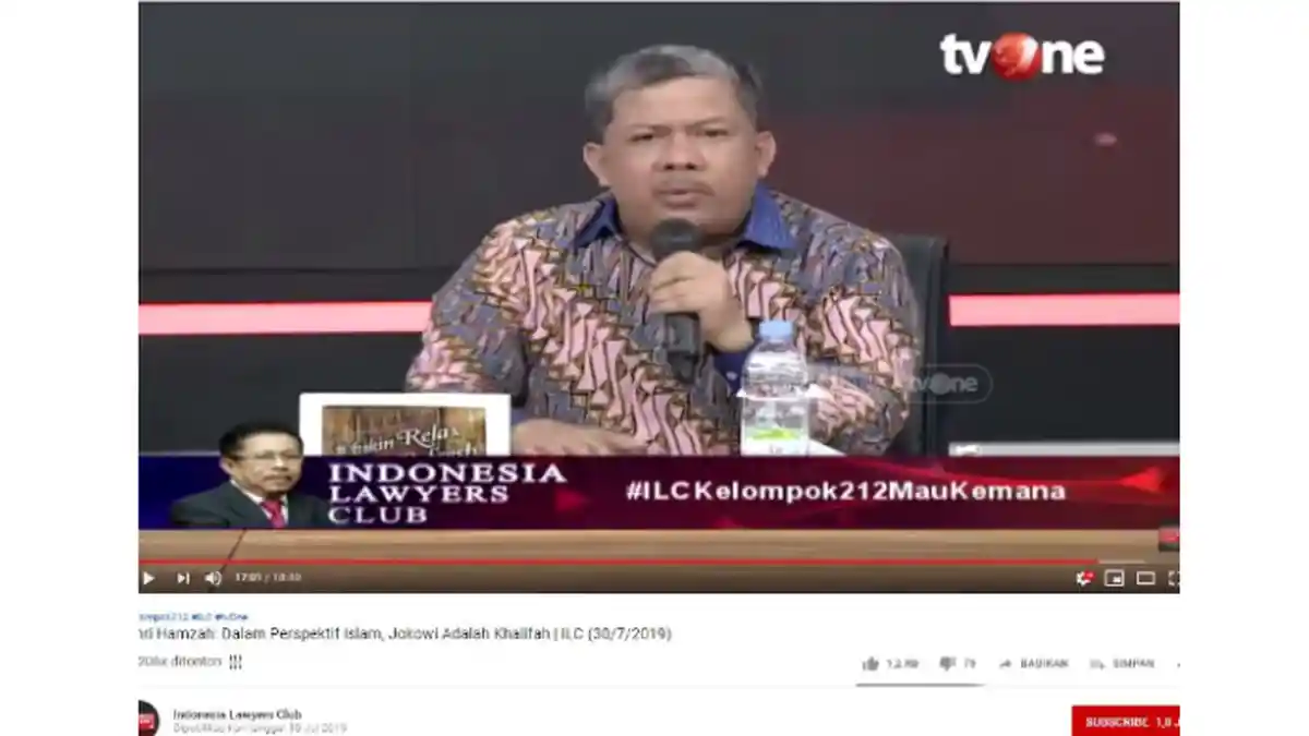 Singgung Jokowi sambil Gebrak Meja di ILC, Fahri Hamzah: Enggak Usah Bikin Masalah yang Tak Perlu