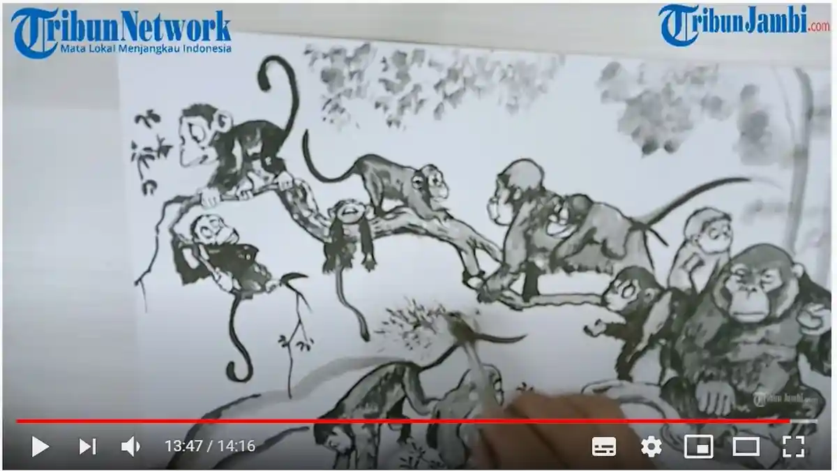 Tutorial Gambar Monyet di Pepohonan, Jangan Batasi Kreativitas!