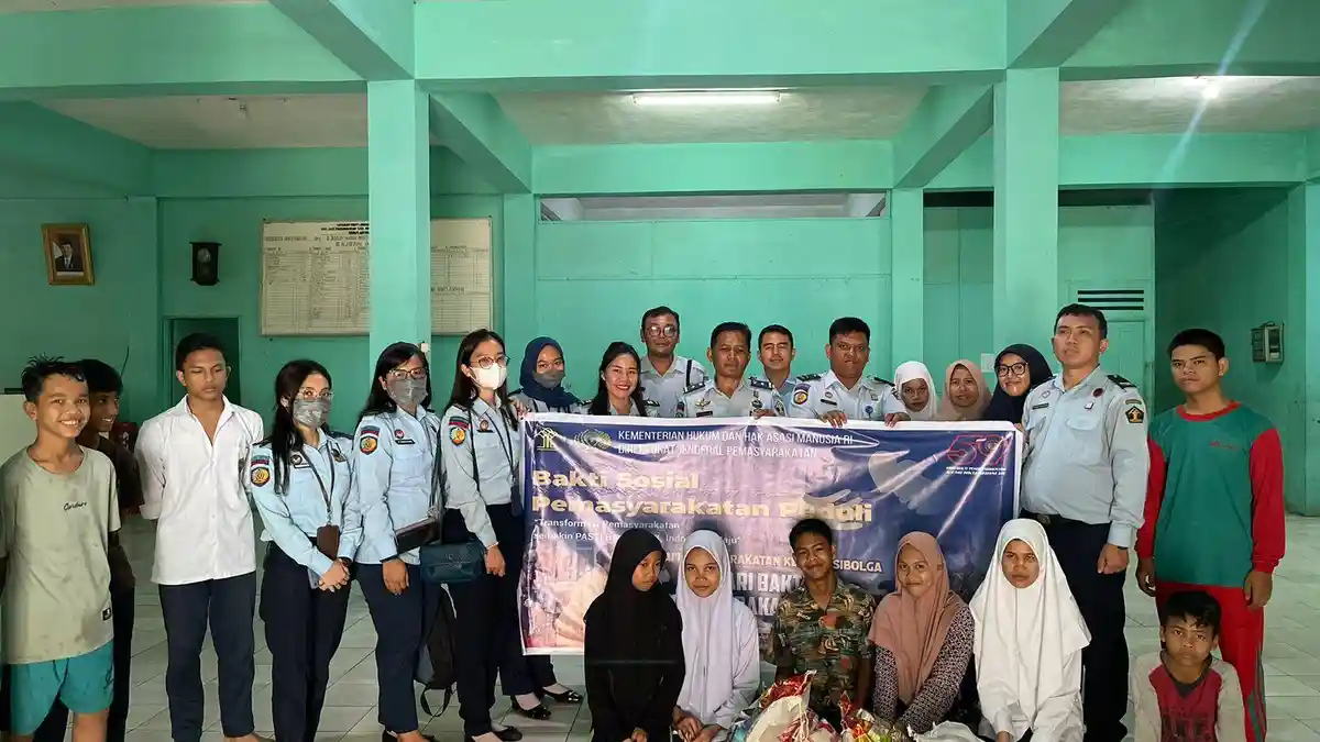 Peringati HBP ke-59, Bapas Sibolga Kemenkumham Sumut Gelar Bakti Sosial di Panti Asuhan Darurrahman