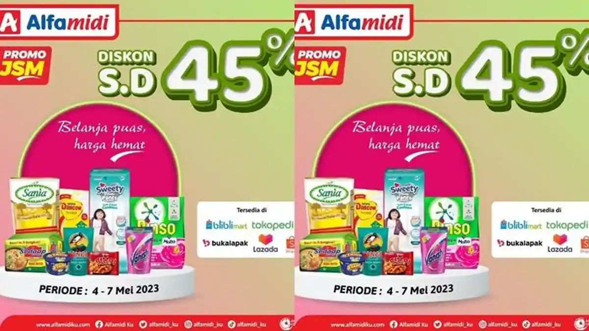 Promo Alfamidi Hari ini Sabtu 6 Mei 20223, Belanja Online Ada Diskon hingga 45 Persen