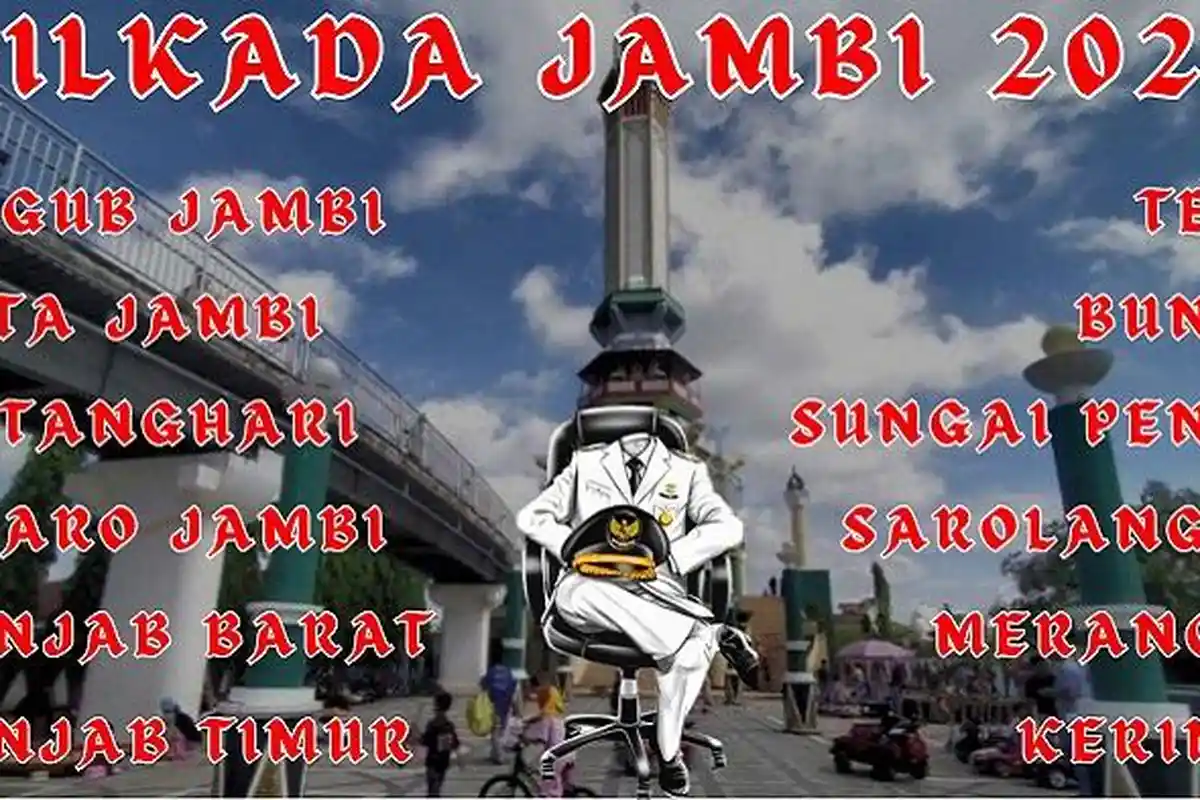 Daftar Nama Calon Gubernur, Bupati dan Wali Kota di 11 Kab dan Kota di Pilkada Jambi 2024