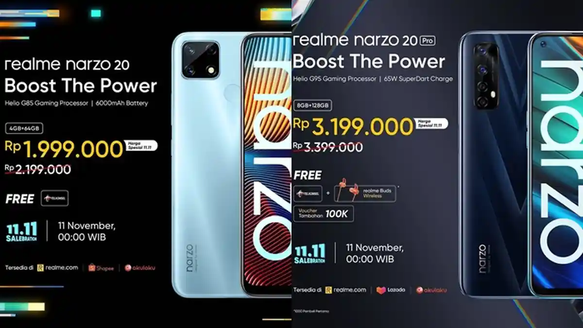 TERBARU, Ponsel Realme Narzo 20 Pro, Rilis di Indonesia Dijual Rp 3,2 Jutaan, Ini Spesifikasinya